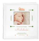 Albumy fotograficzne - NA Murrano Album mały z oknem nadruk dedykacja dla dziewczynki chrzest od ALB-SO-WH-UV-006 - miniaturka - grafika 1