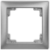 Klawisze i ramki - Karlik Deco Soft srebny metalik ramka 1-krotna 7DRSO-1 7DRSO-1 - miniaturka - grafika 1