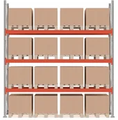 Szafy i regały magazynowe - AJ Regał paletowy Ultimate Moduł podstawowy. 16 palet 4000x3600x1100 mm 23711 - miniaturka - grafika 1