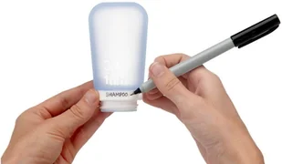 Humangear Podróżna silikonowa butelka do samolotu Humangear GoToob+ M - orange HG3144-E - Butelki dla niemowląt - miniaturka - grafika 5