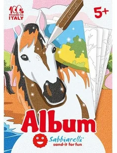 Sabbiarelli Album do kolorowania piaskiem Konie 5l+ SABBIARELLI 1296-0 - Albumy fotograficzne - miniaturka - grafika 2