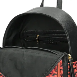 NOBO Plecak damski miejski czarno-pomarańczowy L1470 - Plecaki - miniaturka - grafika 4