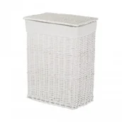 Kosze wiklinowe - CORSAN CORSAN Kosz wiklinowy na pranie BIAŁY z wyściółką ECRU 47x35x66 cm 715XXL - miniaturka - grafika 1