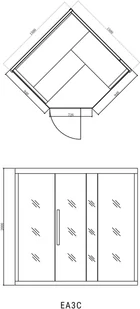 Home&Garden Sauna fińska narożna EA3C Natural z piecem 144623 - Sauny - miniaturka - grafika 2