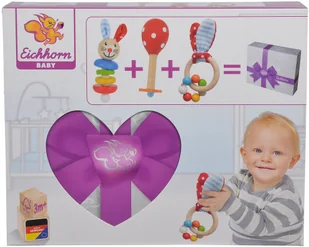 Eichhorn Eichhorn 17045 Zestaw podarunkowy dla niemowlęcia Grzechotki 10 001 7045 - Grzechotki dla dzieci - miniaturka - grafika 2