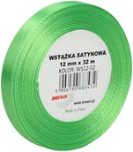 Pasmanteria - Brewis Wstążka dekoracyjna satynowa 12mm/32m zielona 52 - miniaturka - grafika 1