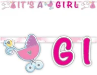 Baby shower i roczek - Baby shower Folat Girlanda ITS A GIRL", różowa, FOLAT, 170 cm FL63652 - miniaturka - grafika 1