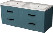 Szafki łazienkowe - Gante Niebieska szafka z umywalką 120/46/4 seria Meiva N MVA-N-U120/46/4 + MEWA - miniaturka - grafika 1