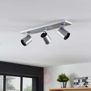 Lampenwelt com Reflektor sufitowy Iavo, aluminiowy, 3-punktowy - Lampy sufitowe - miniaturka - grafika 2