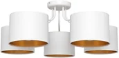 Lampy sufitowe - Alba Helam Żyrandol natynkowy 5xE27/60W/230V biały/złoty - miniaturka - grafika 1