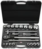 Śrubokręty - KS Tools Klucz grzechotkowy i zestaw nasadek 3/4", 21 części, 911.0722 - miniaturka - grafika 1
