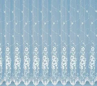 Zasłony - heimtexland Typ 261 szlachetna firanka żakardowa o wyglądzie zasłonki florenckiej, czysta biel z kwiatami, wymiary na życzenie, sprawdzona wysoka jakość , miękko opadająca - wypakuj, zawieś, gotowe - - miniaturka - grafika 1