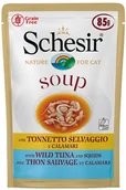 Mokra karma dla kotów - Schesir Cat Soup 6 x 85 g Dziki tuńczyk z dynią - miniaturka - grafika 1