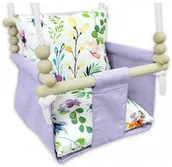 Leżaczki i huśtawki - Fioletowa huśtawka dziecięca wodoodporna B3-P88 - miniaturka - grafika 1