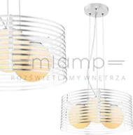 Lampy sufitowe - Inne Wisząca LAMPA retro LAMP 179/BIA metalowa OPRAWA druciany zwis biały LAMP 179/BIA - miniaturka - grafika 1