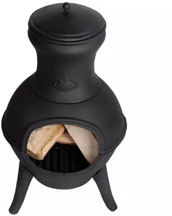 Esschert Design Esschert Design Kominek, żeliwo, 70 cm, czarny, FF109 FF109 - Wkłady kominkowe - miniaturka - grafika 2