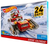 Ozdoby bożonarodzeniowe - Mattel Kalendarz adwentowy z 8 ozdobnymi samochodzikami DXH60 - miniaturka - grafika 1