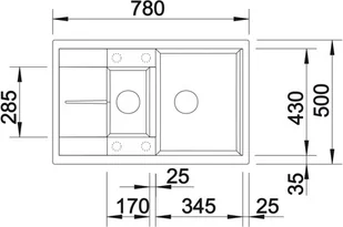 Blanco METRA 6S COMPACT KAWOWY 515044 - Zlewozmywaki - miniaturka - grafika 3