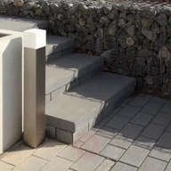 Lampy ogrodowe - LCD LCD Słupek oświetleniowy ze stali Linus mleczne szkło - miniaturka - grafika 1