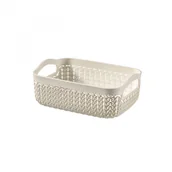 Pojemniki łazienkowe - Curver Taca, koszyk Knit A6, kremowa, 1,3 l - miniaturka - grafika 1