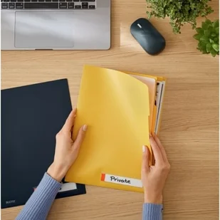 Leitz Obwoluta A4 "L" COSY z kieszonką na etykietę i 3 przegródkami żółta ciepła 3szt. /47160019/ ES1490-6 - Ofertówki - miniaturka - grafika 3