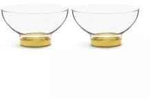 Sagaform Komplet 2 szklanych miseczek Winter, przezroczysty, złoty 11x5,7 cm - Miski i półmiski - miniaturka - grafika 2