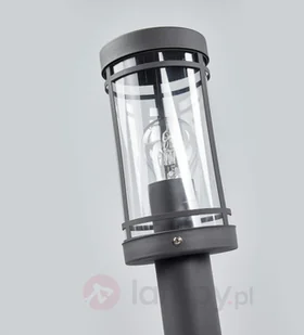 LAMPENWELT.COM Nowoczesny słupek ogrodowy Djori, ciemnoszary - Lampy ogrodowe - miniaturka - grafika 5