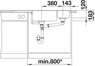 Blanco DELTA II-F szarość skały 523671 - Zlewozmywaki - miniaturka - grafika 5