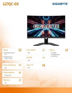 Gigabyte G27QC - Monitory - miniaturka - grafika 7
