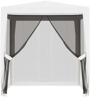 vidaXL Namiot imprezowy z 4 siatkowymi ściankami, 2x2 m, biały - Pawilony ogrodowe - miniaturka - grafika 5