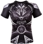 Bielizna sportowa męska - Venum mężczyzn Gladiator 3.0 krótkie rękawy-Rashguard, czarny, S 02987-108-S - miniaturka - grafika 1