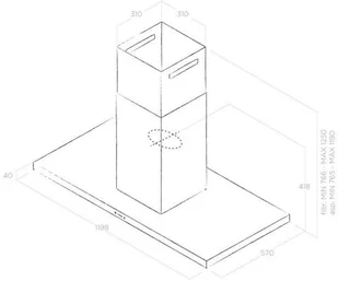 Elica THIN ISLAND IX/A/120 - Okapy kuchenne - miniaturka - grafika 4