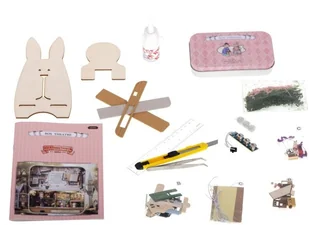 Domek dla lalek drewniany model mini kawiarnia DIY KX6530_3 - Domki dla lalek - miniaturka - grafika 4