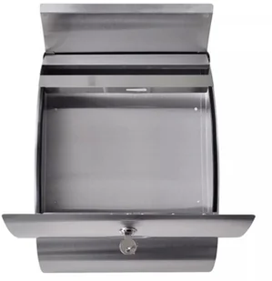 vidaXL Podwójna skrzynka na listy ze stali nierdzewnej na stojaku vidaXL - Skrzynki na listy - miniaturka - grafika 3