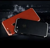 Etui i futerały do telefonów - Shot Case Shot Case naklejka do iPhone 8, efekt skórzany, na przód i tył, brązowa 661375 - miniaturka - grafika 1