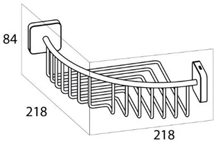 Tiger Onu Narożny koszyk prysznicowy chrom 13181.3.03.46 - Wieszaki łazienkowe - miniaturka - grafika 2