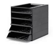 Pudła i kartony archiwizacyjne - Durable Pojemnik z szufladami Idealbox Basic 5 "Blue Angel" 1712003058 antracyto - miniaturka - grafika 1