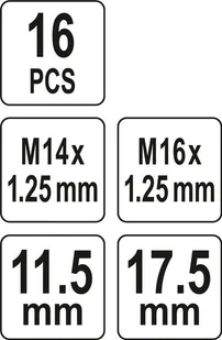 Yato ZESTAW NAPRAWCZY ŚWIECY ZAPŁONOWEJ ZAWIERA DEDYKOWANY GWINTOWNIK M16X1,25 ORAZ 15 SZTUK SPECJALNYCH TULEI NAPRAWCZYCH - Narzędzia warsztatowe - miniaturka - grafika 5