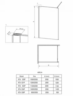 Deante Abelia  Walk-In 100 KTA N30P - Kabiny prysznicowe - miniaturka - grafika 2