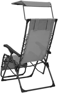 vidaXL Składane krzesło tarasowe, szare, tworzywo textilene 312466 - Leżaki ogrodowe - miniaturka - grafika 5