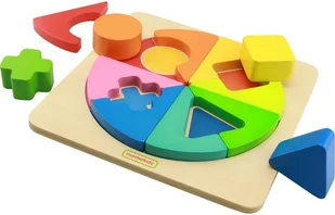 Masterkidz Kolorowa Drewniana Układanka Geometryczna Puzzle Masterkidz MK00569 - Zabawki interaktywne dla dzieci - miniaturka - grafika 7