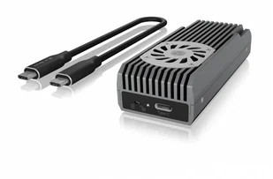 Icy Box Kieszeń IB-1922MF-C32 USB 3.2 GEN 2x2 M.2 NVMe SSD Aktywne chłodzenie IB-1922MF-C32 - Obudowy i kieszenie na dyski twarde - miniaturka - grafika 2