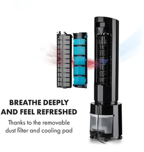 Klarstein Waterfall, chłodnica powietrza, 45 W, 4 l, 2 wkłady chłodzące, przenośny ACO4-WaterfallB - Klimatory - miniaturka - grafika 7