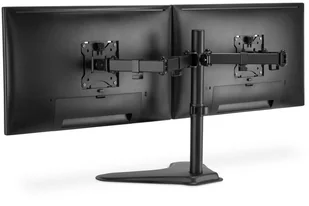 Digitus Stojak biurkowy podwójny z zaciskiem 2xLCD max. 32" max. Obciążenie 2x 8kg uchylno-obrotowy czarny DA-90401 - Uchwyty do monitorów - miniaturka - grafika 3