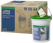 Ręczniki papierowe - TORK Czyściwo włókninowe nasączane, wkład + wiaderko, do powierzchni, 4 szt, 190594 190594 - miniaturka - grafika 1