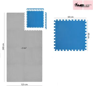 Movit NIEBIESKA MATA AMORTYZUJĄCA JUDO MMA ZAPASY - Maty do ćwiczeń - miniaturka - grafika 3