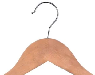 Wieszak drewniany RONDO komplet 30 szt jasny brąz W.RONDO.J.BR.30.FSC - Wieszaki do szafy - miniaturka - grafika 3