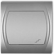 Wyłączniki światła i elektryczne - Karlik LOGO Łącznik schodowy 7LWP-3, kolor srebrny metalik 7LWP-3 - miniaturka - grafika 1