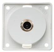 Gniazdka elektryczne - Hager Polo sp. z o.o. Integro Gniazdo antenowe TV z obudową śnieznobiałe mat mechanizm 0945812502 - miniaturka - grafika 1