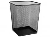 Kosze na śmieci - TIERRA Kosz siatkowy na śmieci kwadratowy 18 l. czarny SKK/CZ - miniaturka - grafika 1